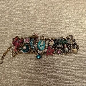 Betsey Johnson Jewels of the Sea Mermaid Multi Charm Toggle Bracelet